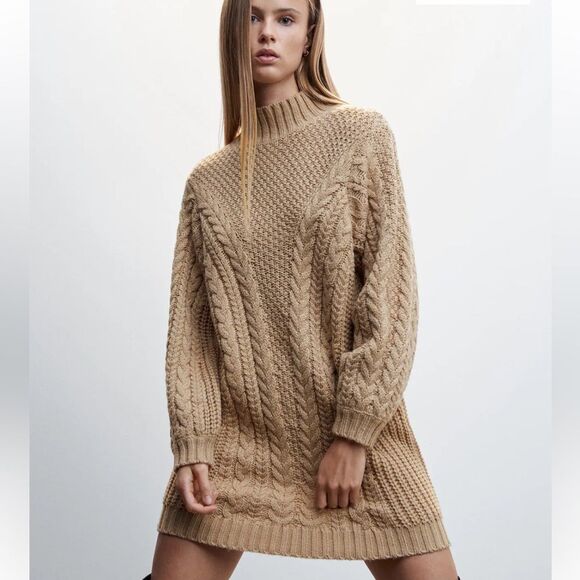Mango Knitted Perkins Sweater Dress - Picture 1 of 12